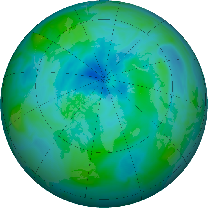 Arctic ozone map for 10 September 2005